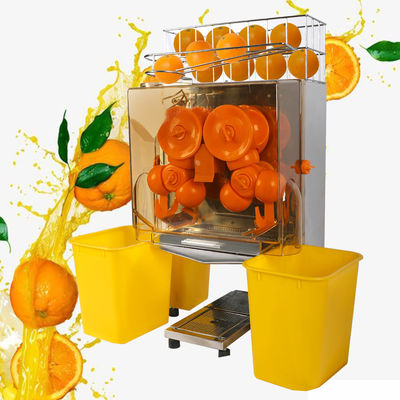 บนโต๊ะสดส้มคั้นน้ำผลไม้ด้วยแผ่นสแตนเลสแบบสัมผัส