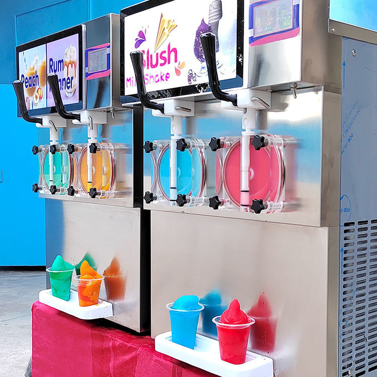 Bubble Tea Fruit Ice Slush Machine สำหรับเด็กดื่ม Mini Granita Mix Maker